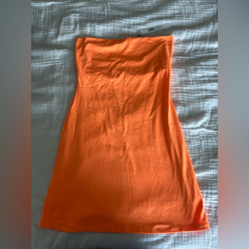 Susana Monaco Orange Strapless Dress